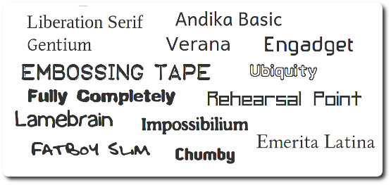 A small sample of fonts available in the Ubuntu Archives