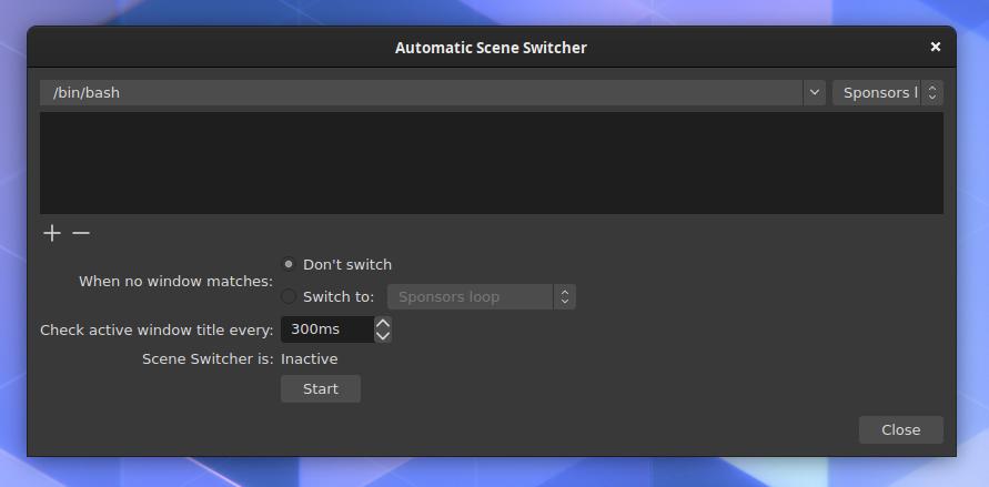 automatic scene switcher obs studio